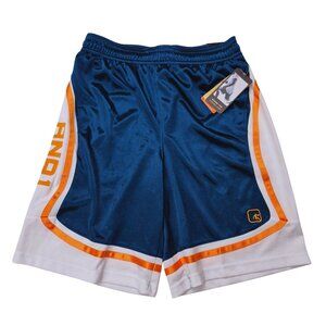 AND1 Basketball Shorts Blue White Orange Trim Logo Men’s Size M - NWT